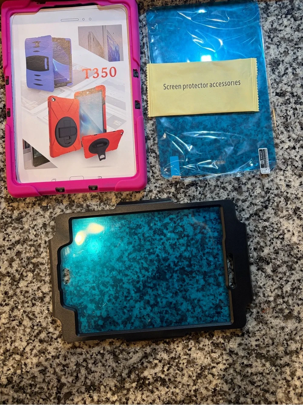 Heavy-Duty Pink and Black Tablet Case for T350